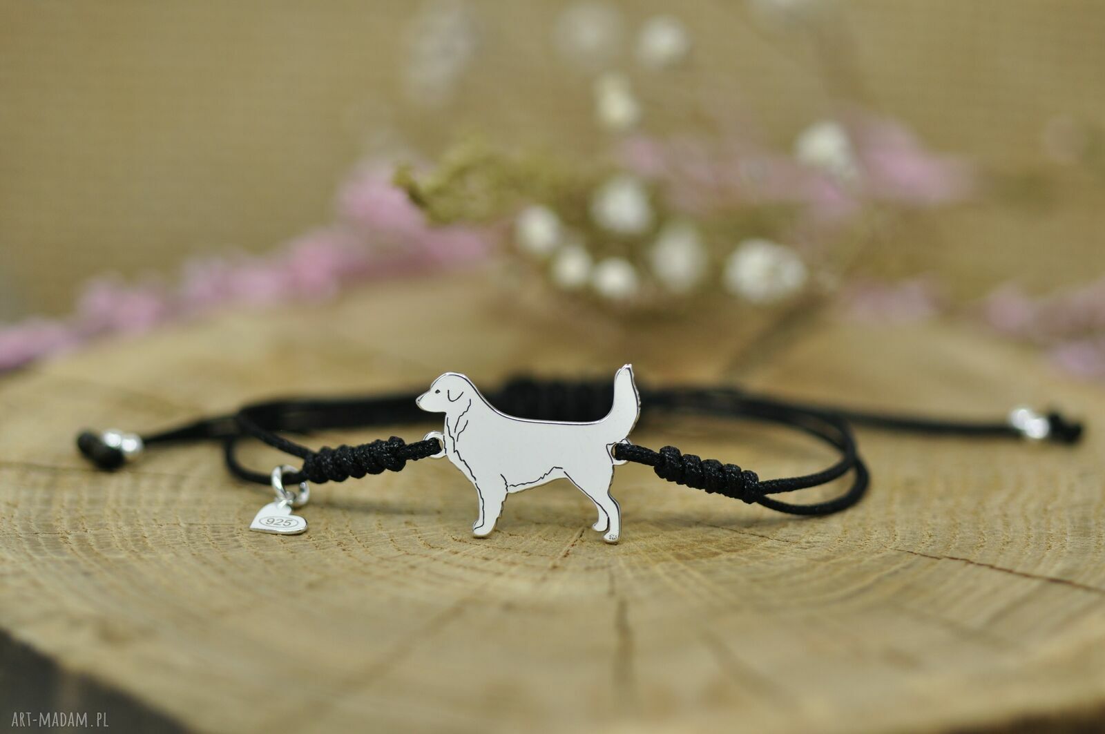 Bransoletka z psem Toller Retriever z Nowej Szkocji - srebro 925