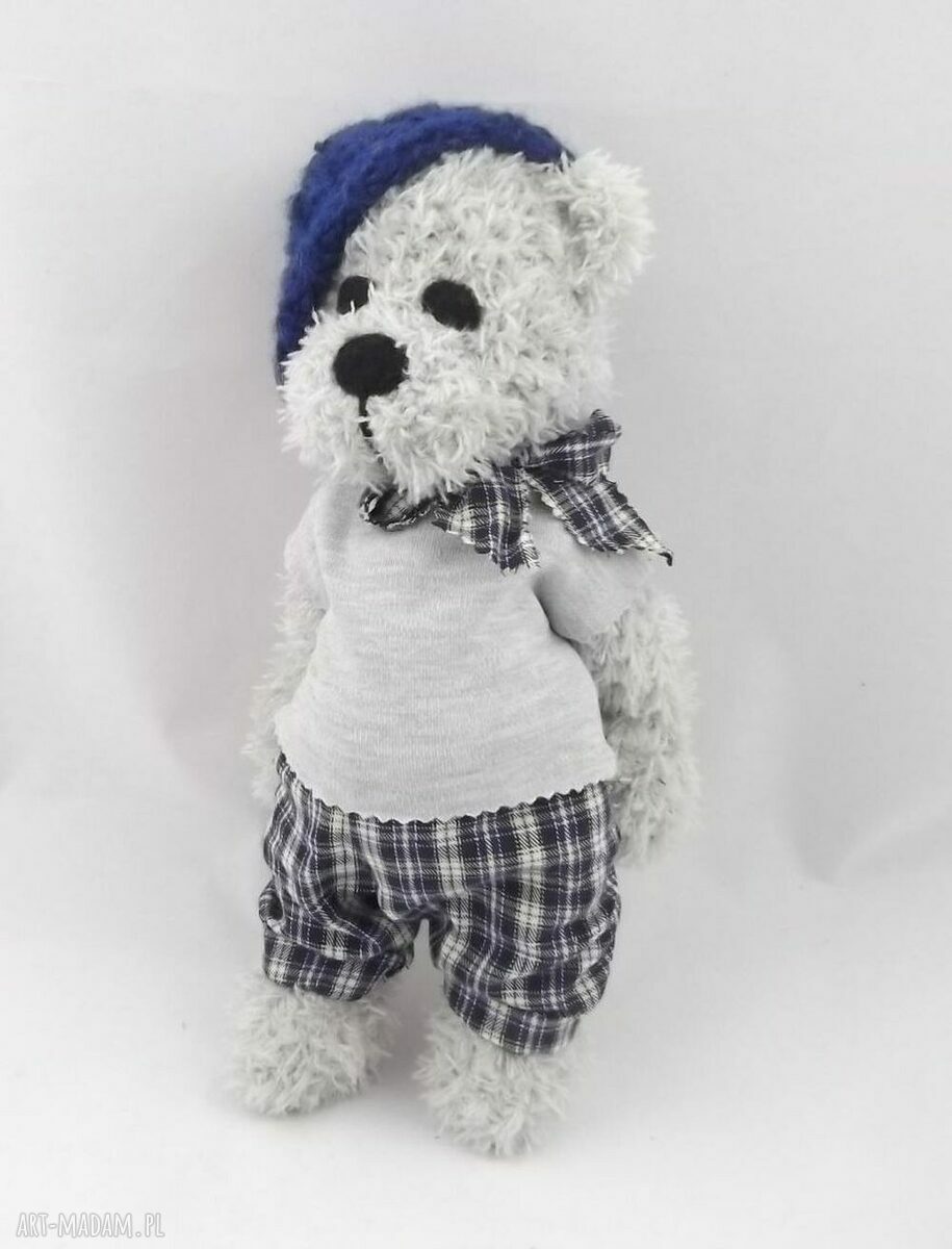 Tomuś - szydełkowa maskotka miś amigurumi 32 cm