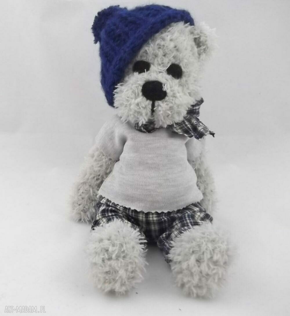Tomuś - szydełkowa maskotka miś amigurumi 32 cm