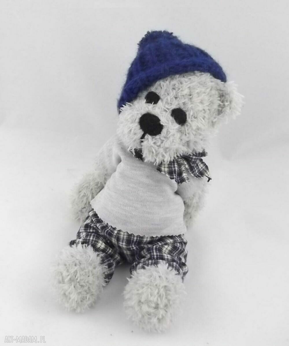 Tomuś - szydełkowa maskotka miś amigurumi 32 cm