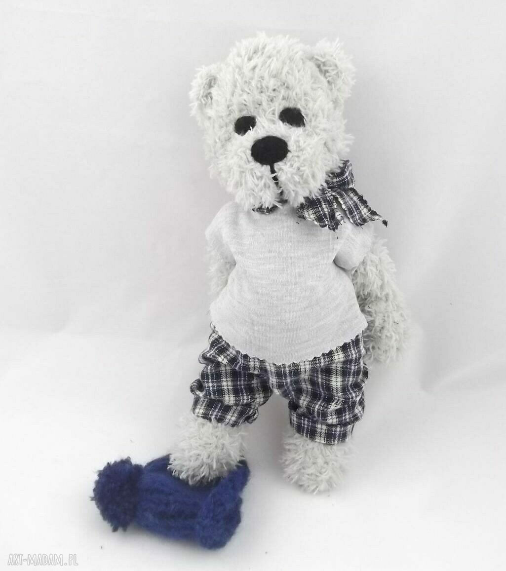 Tomuś - szydełkowa maskotka miś amigurumi 32 cm