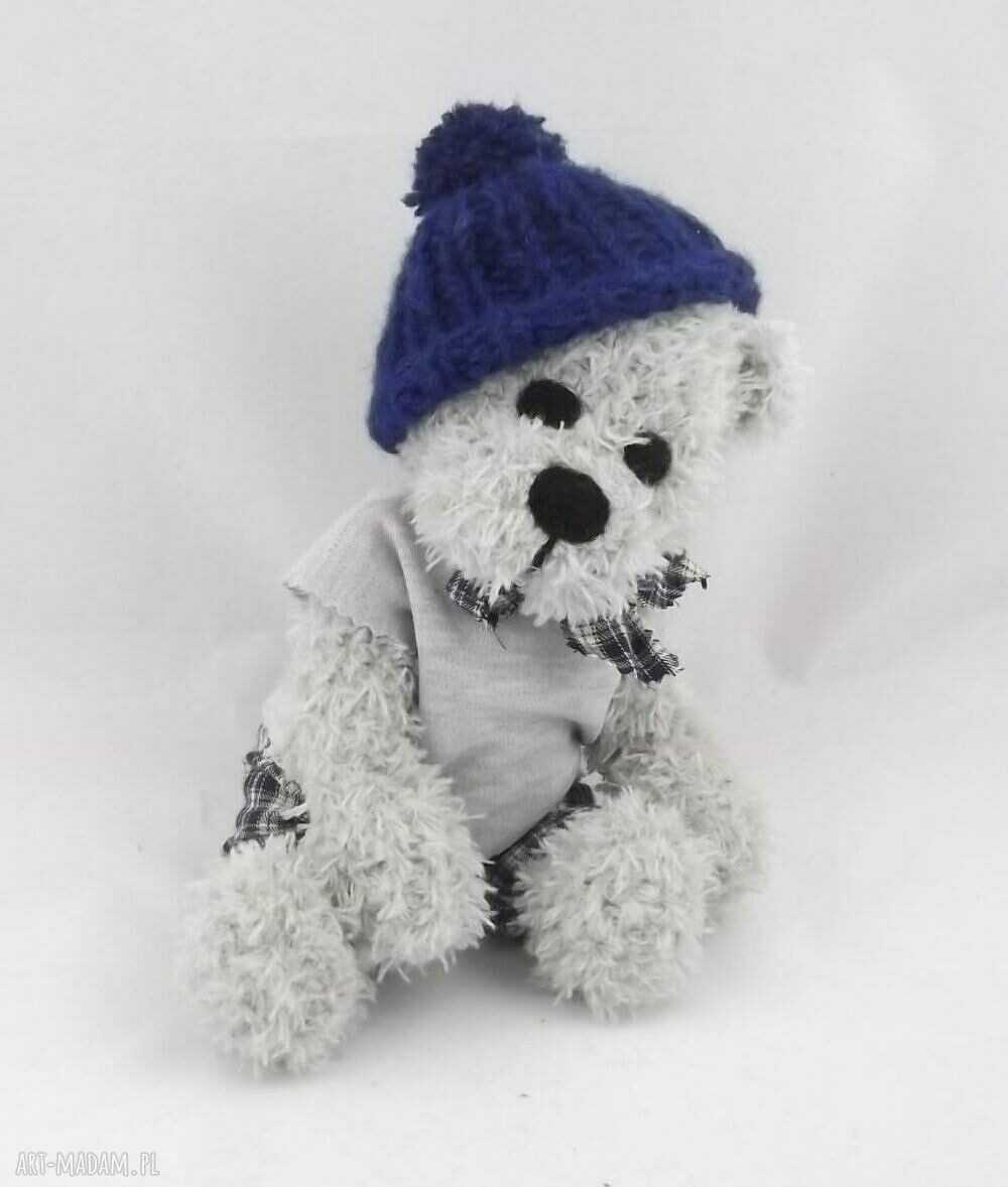 Tomuś - szydełkowa maskotka miś amigurumi 32 cm