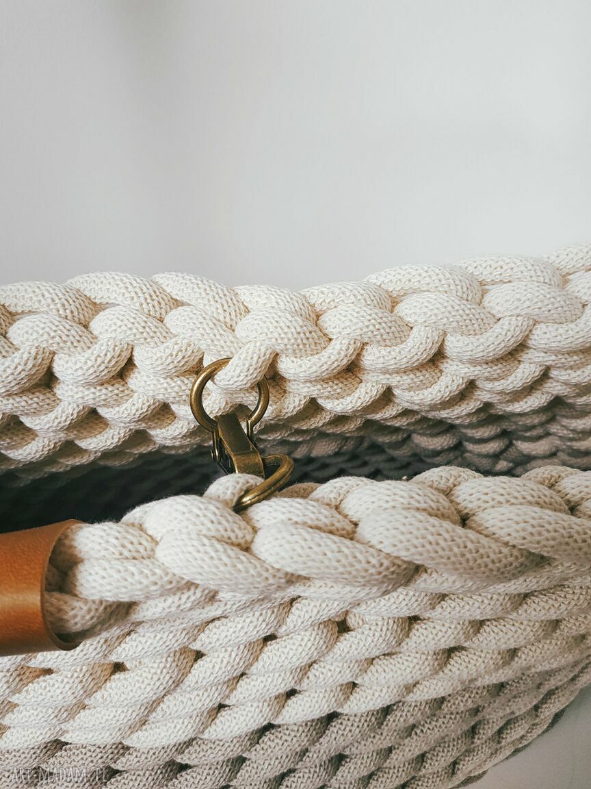 Torba na ramię Boho Weave Bag w beżowo-kakaowym ombre
