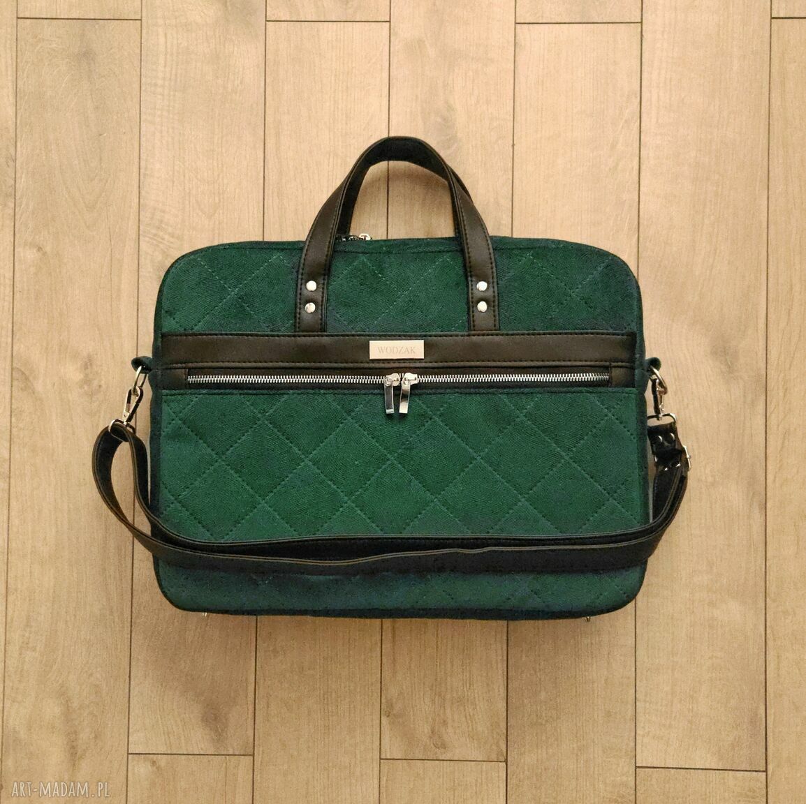 Torba biznesowa melania zielona elegancka torebka butelkowa