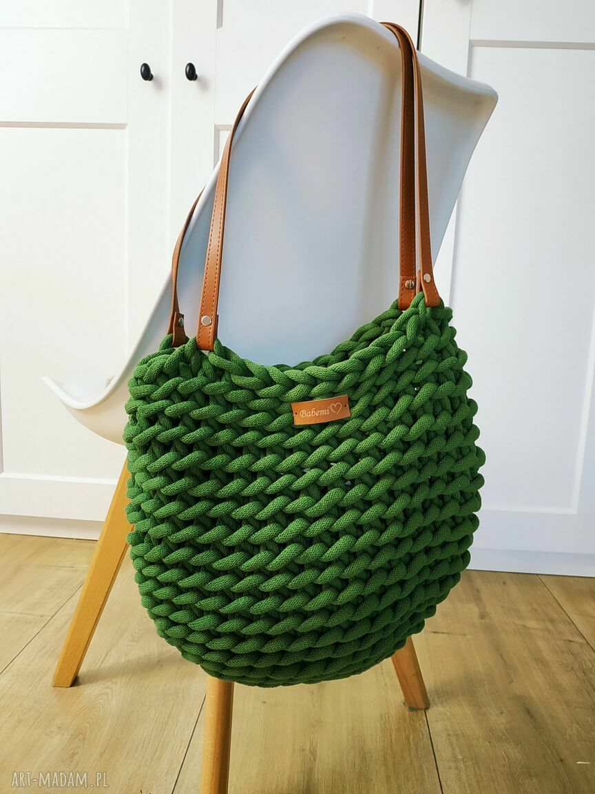Ręcznie robiona torba boho Wave Bag na ramię - Avocado