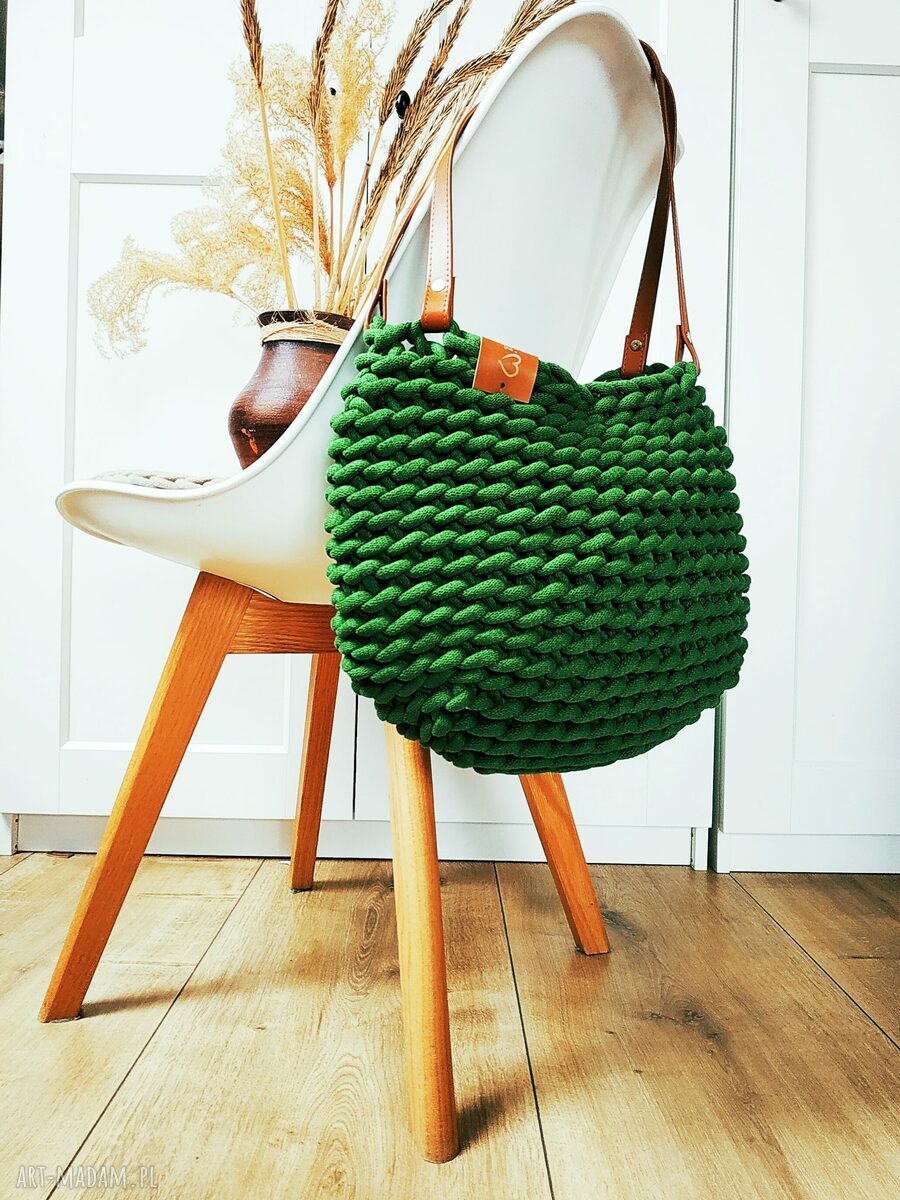 Ręcznie robiona torba boho Wave Bag na ramię - Avocado