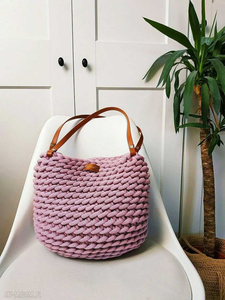 Torba Boho Wave Bag - brudny róż na ramię