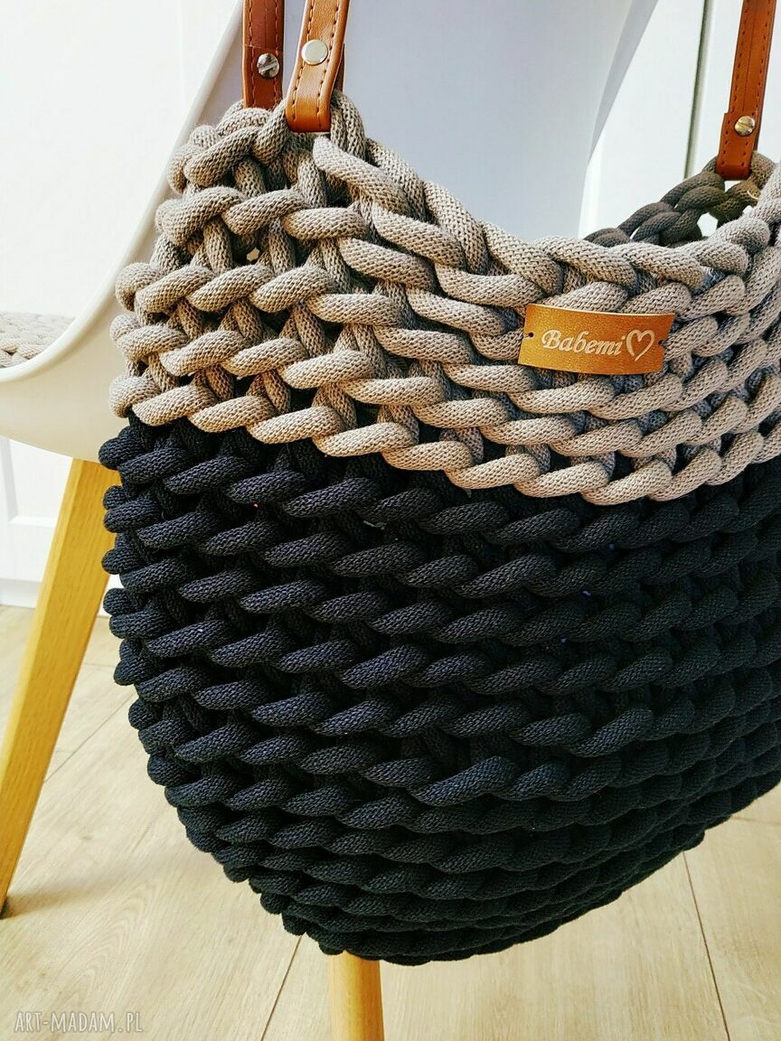 Beżowa torba Boho Wave Bag na ramię - szydełkowana torba na plażę handmade