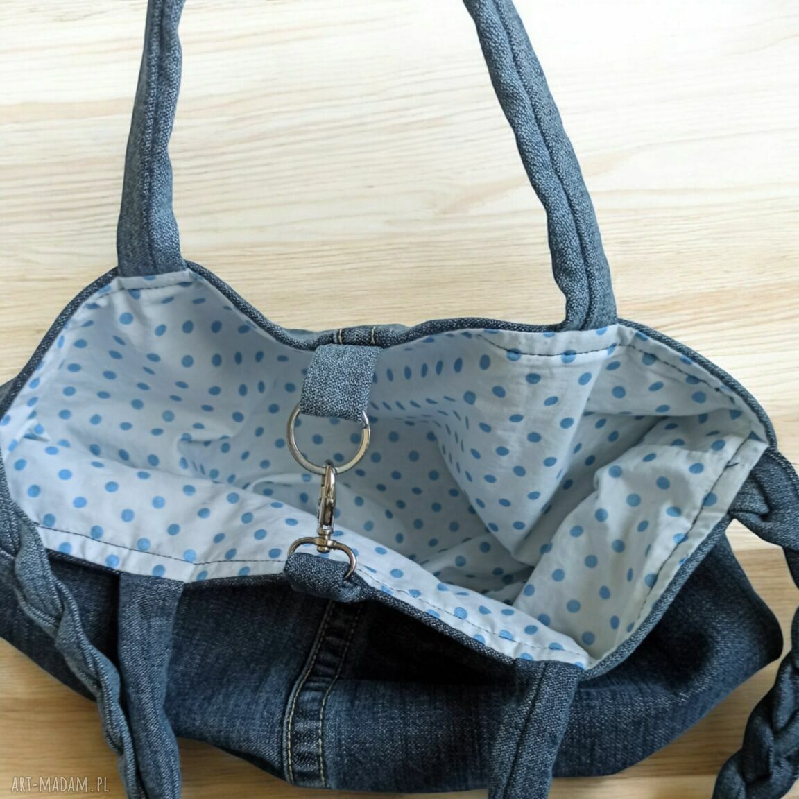 Torba na ramię Blue Collection Luiza - jeansowa, niebieska