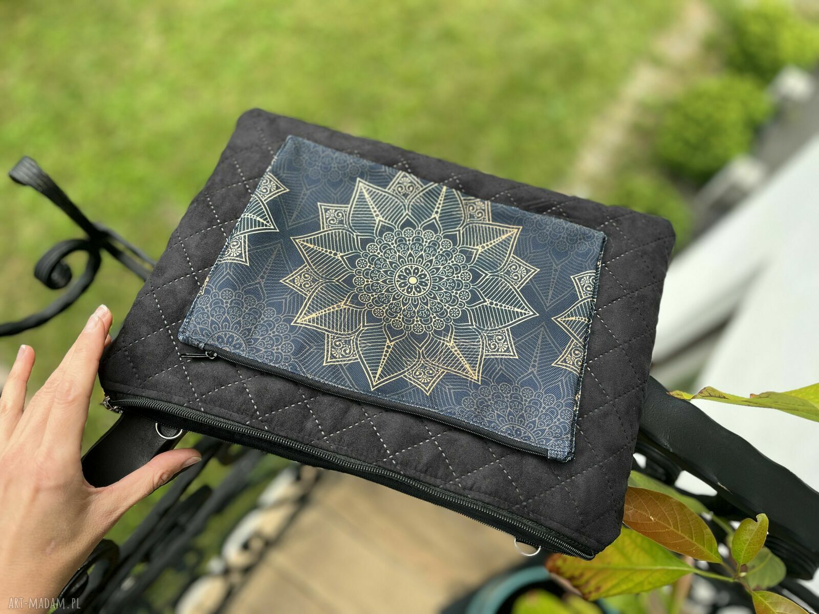 Torba-etui na laptopa z organizerem - zestaw handmade BEBOKI
