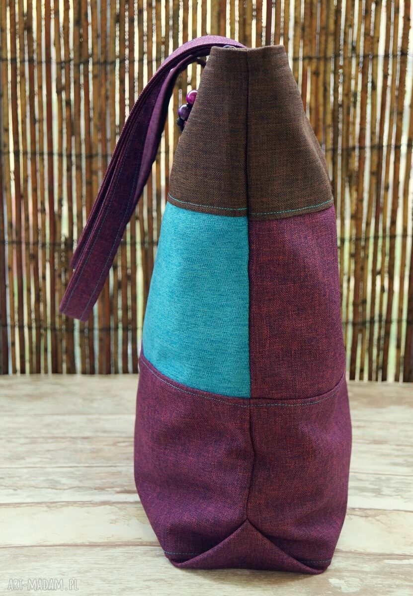 Torba na ramię Happy Art - pojemny shopper do codziennych wyjść