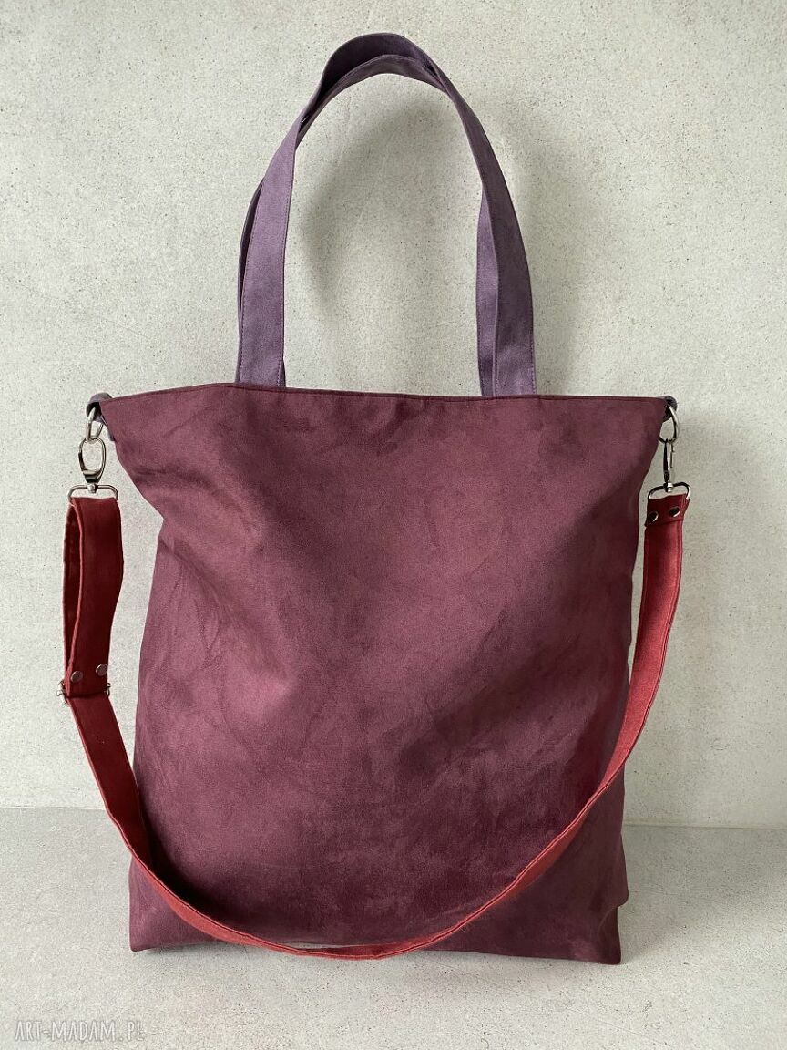 Torba hobo XXL - oberżyna, bordo, wrzos