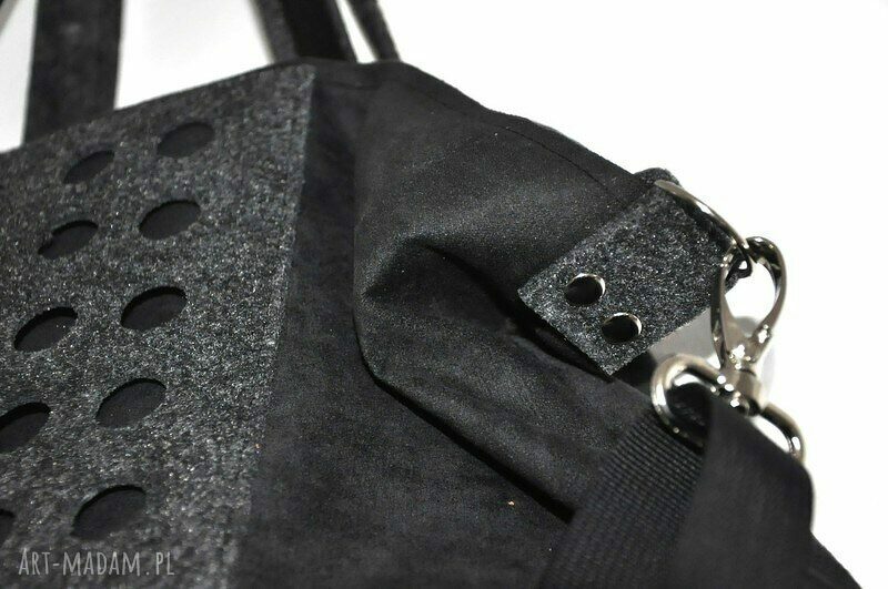 Torba hobo XXL - czerń i grafit