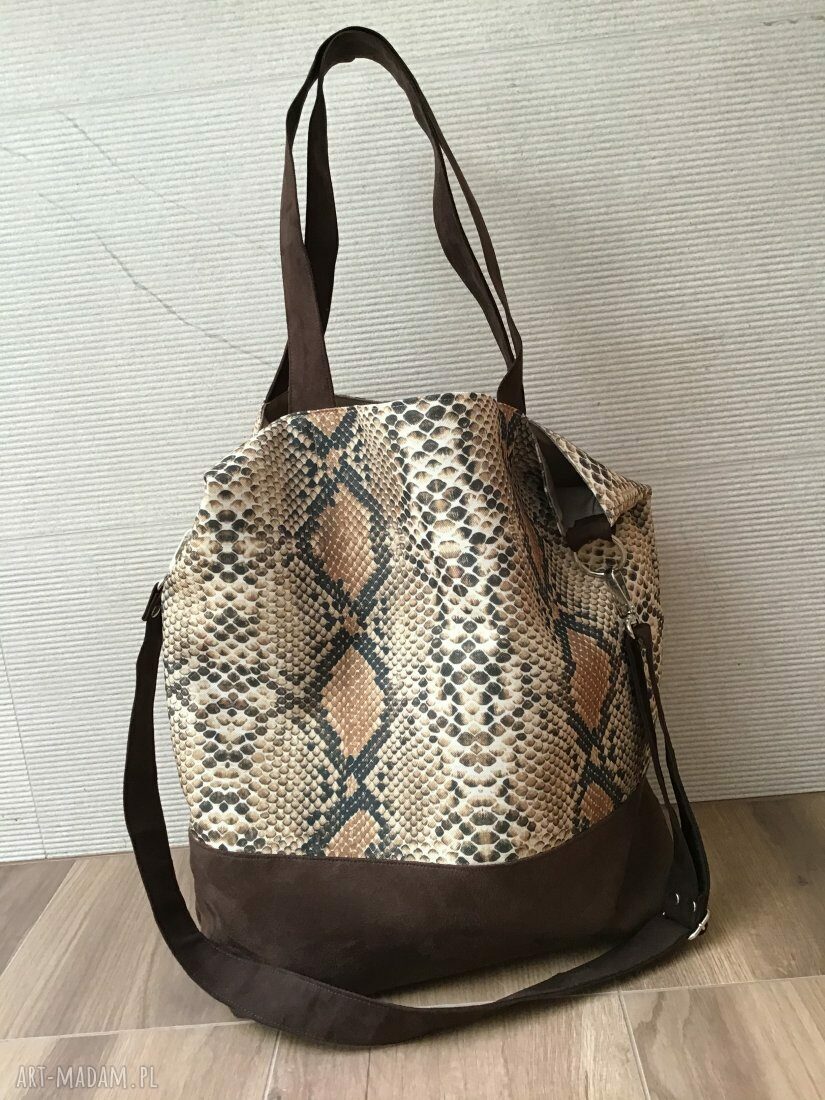Torba hobo XXL z printem węża