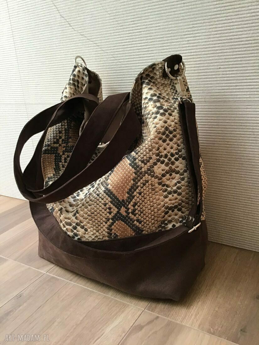 Torba hobo XXL z printem węża