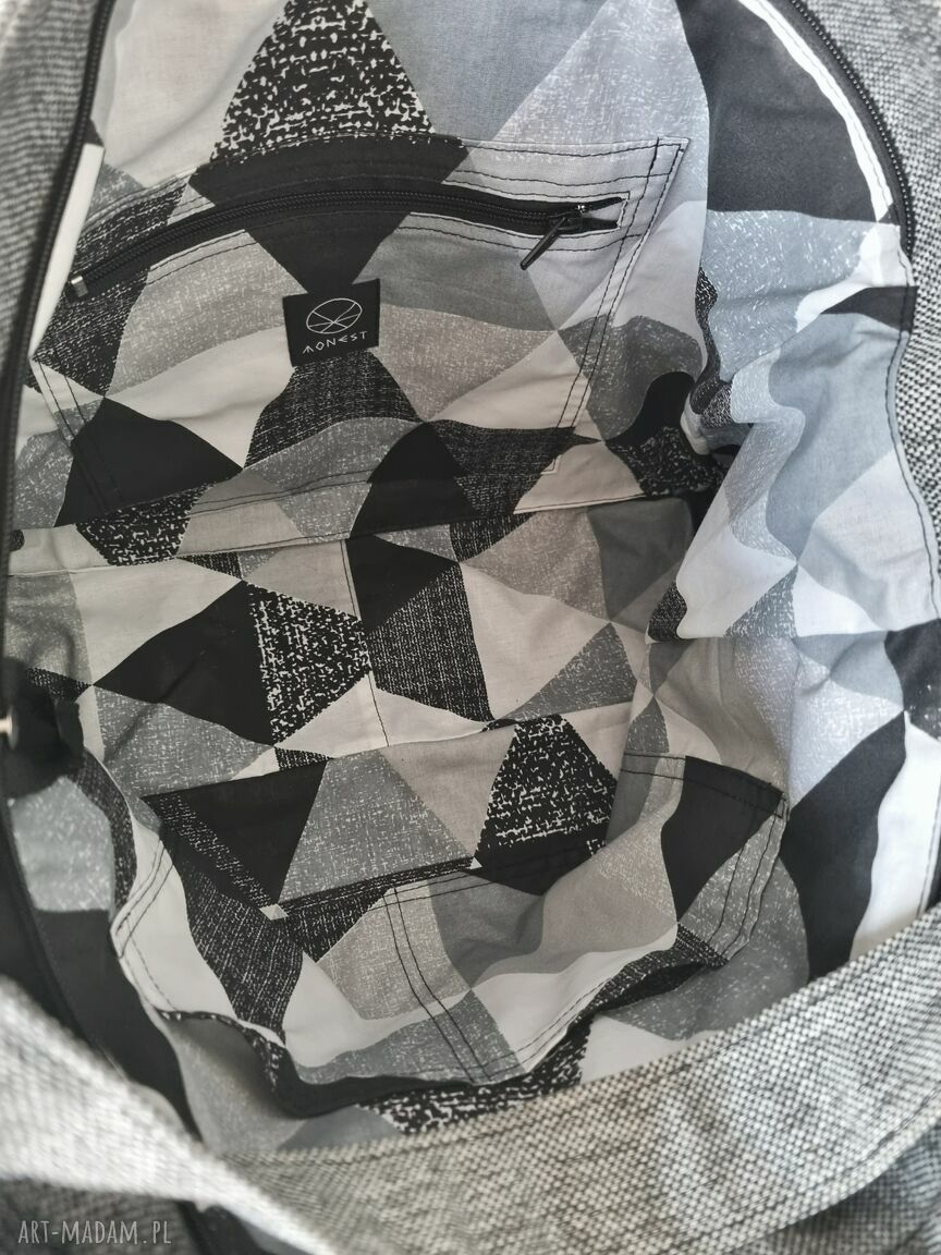 Torba hobo na ramię ciemny melanż - plecionka na lato