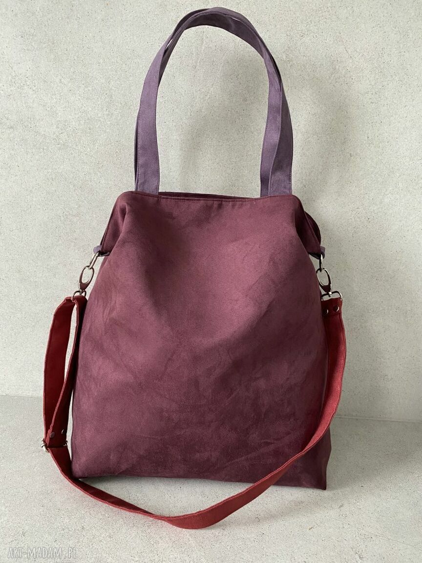 Torba hobo XXL - oberżyna, bordo, wrzos