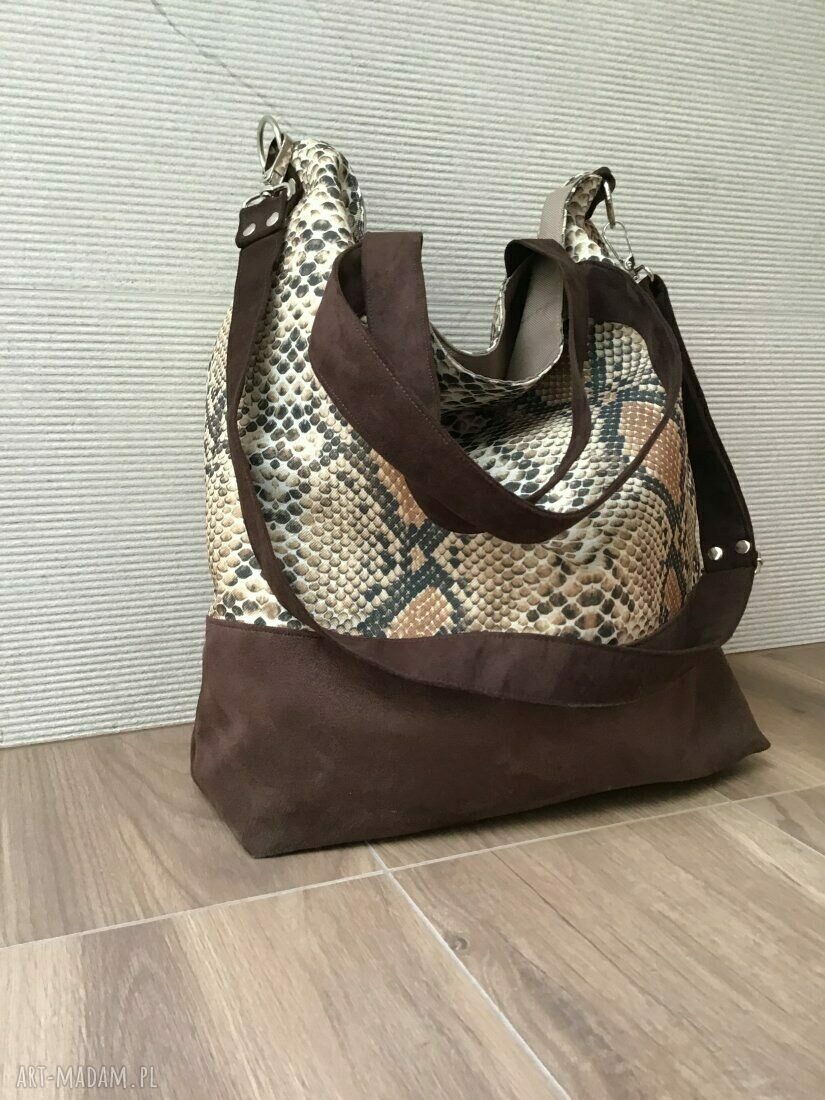 Torba hobo XXL z printem węża