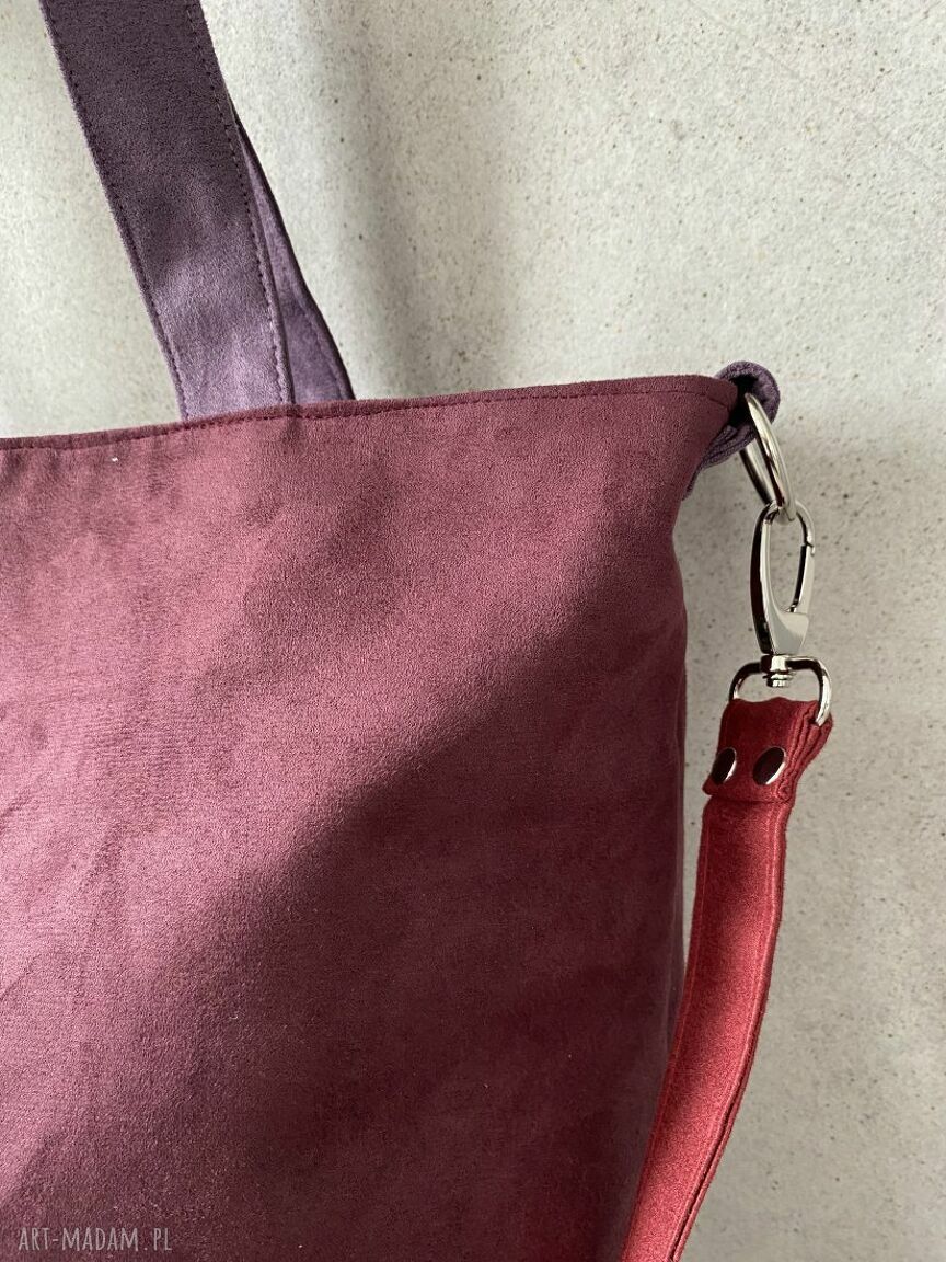 Torba hobo XXL - oberżyna, bordo, wrzos