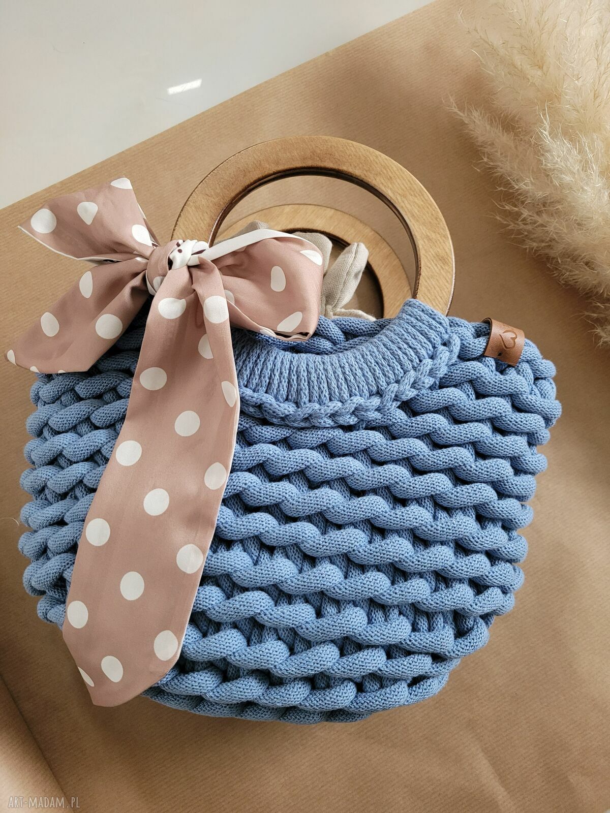 Torba-kosz Boho Wave Bag - szydełkowana torebka do ręki