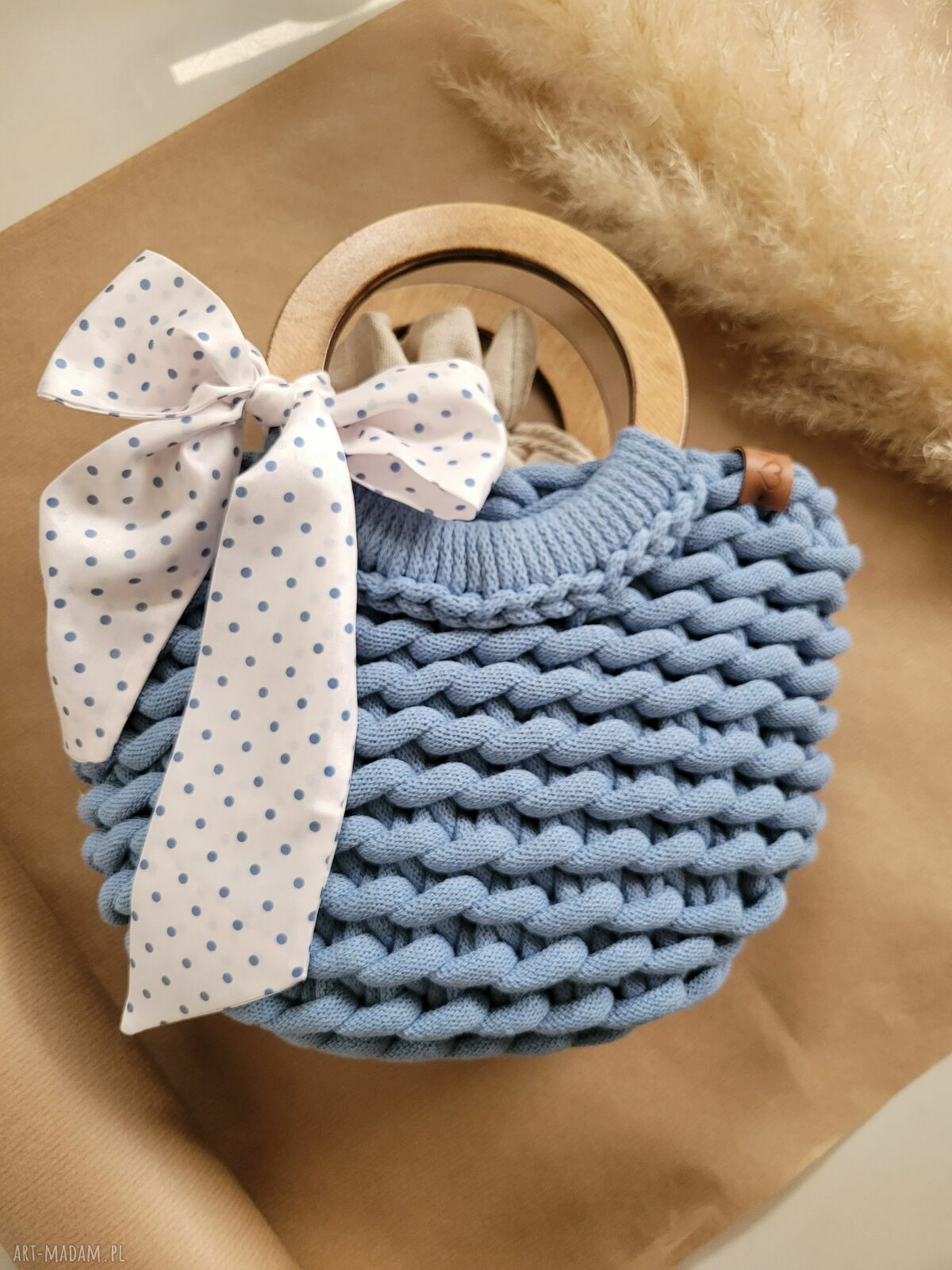 Torba-kosz Boho Wave Bag - szydełkowana torebka do ręki