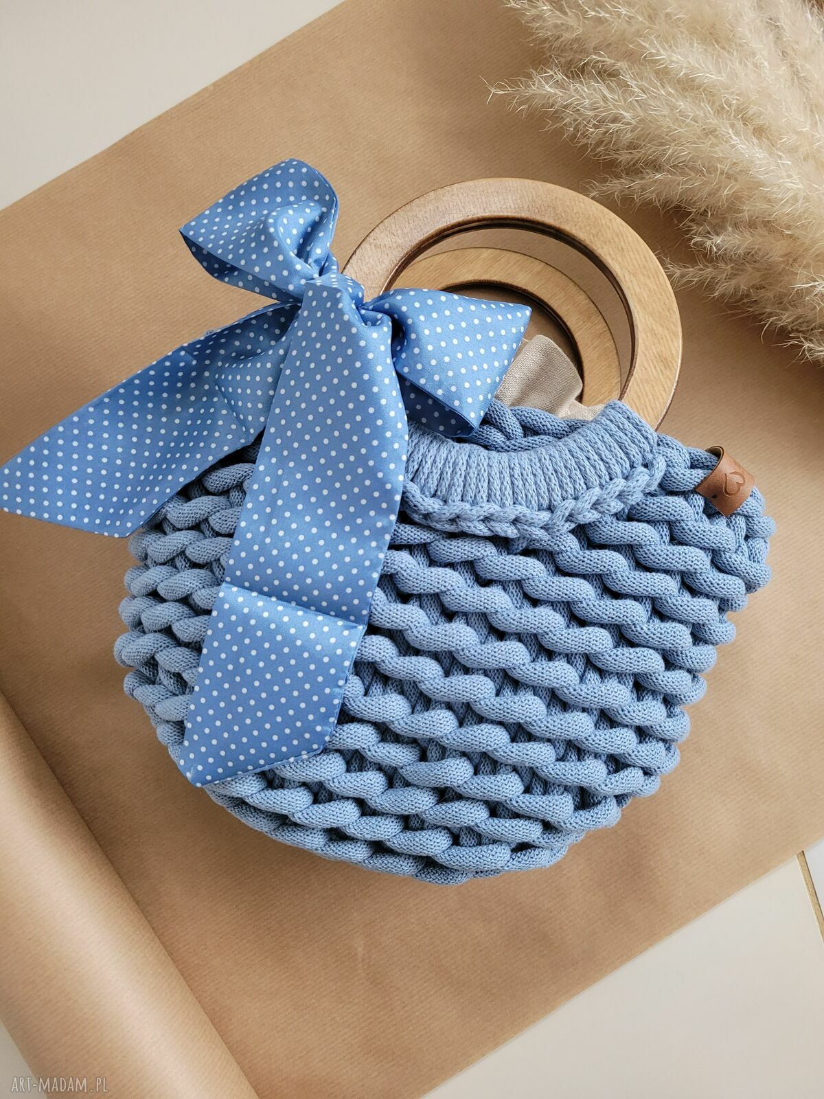 Torba-kosz Boho Wave Bag - szydełkowana torebka do ręki
