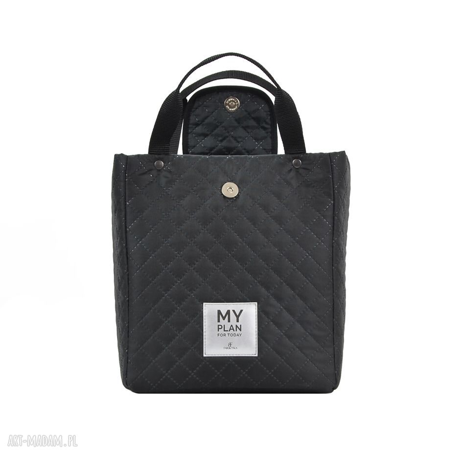 Czarna torba lunch bag 1863 - termoizolacyjna na magnes