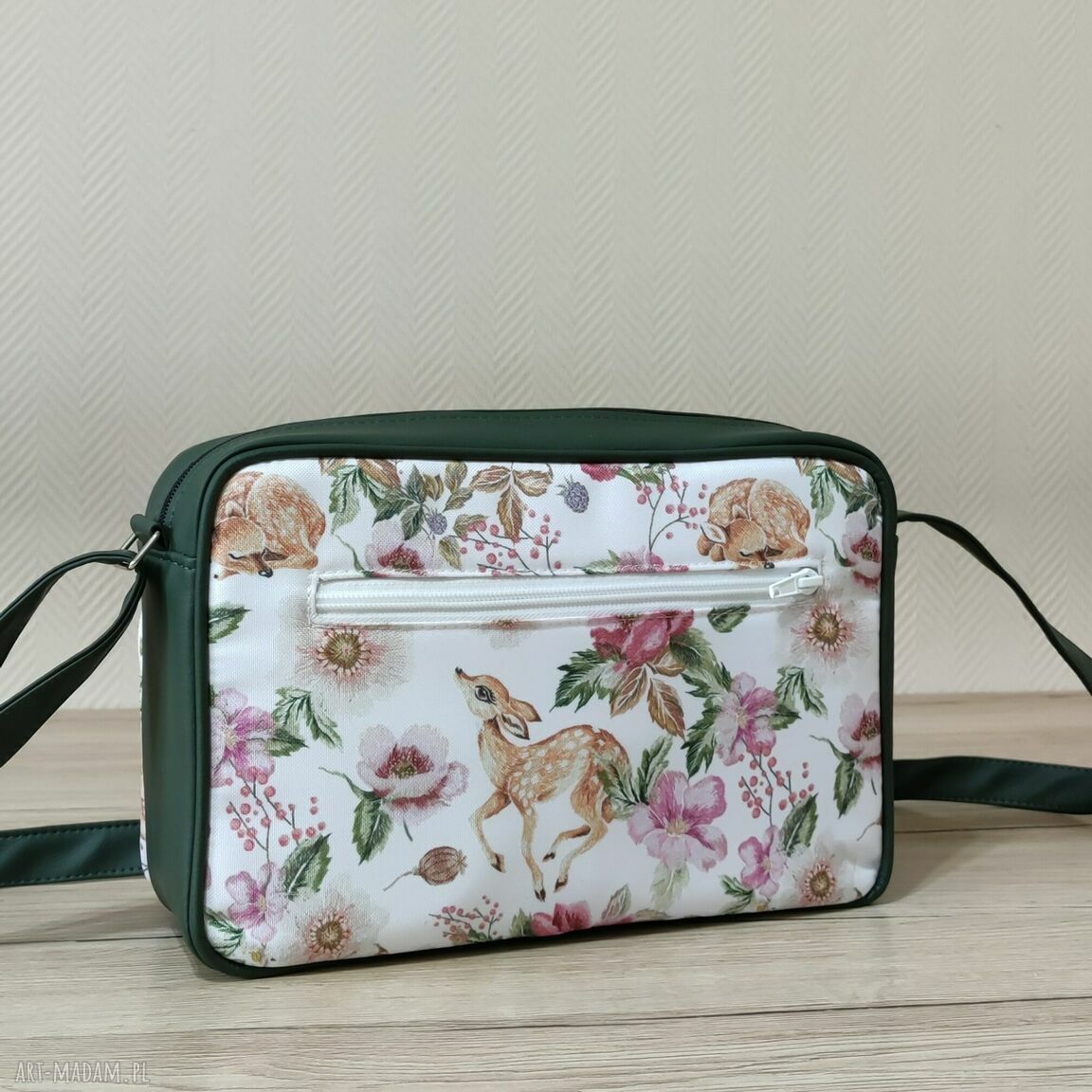 Torba miejska na ramię - czarna i monstery