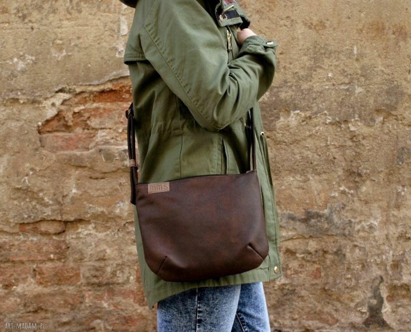 Mini vegan brąz boho minimal torebka torba simple urocza idealna