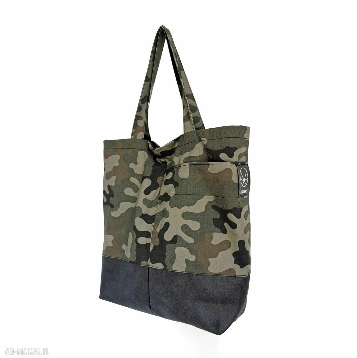 Pojemna torba moro shopper na zamek - praktyczna na ramię Monest atelier
