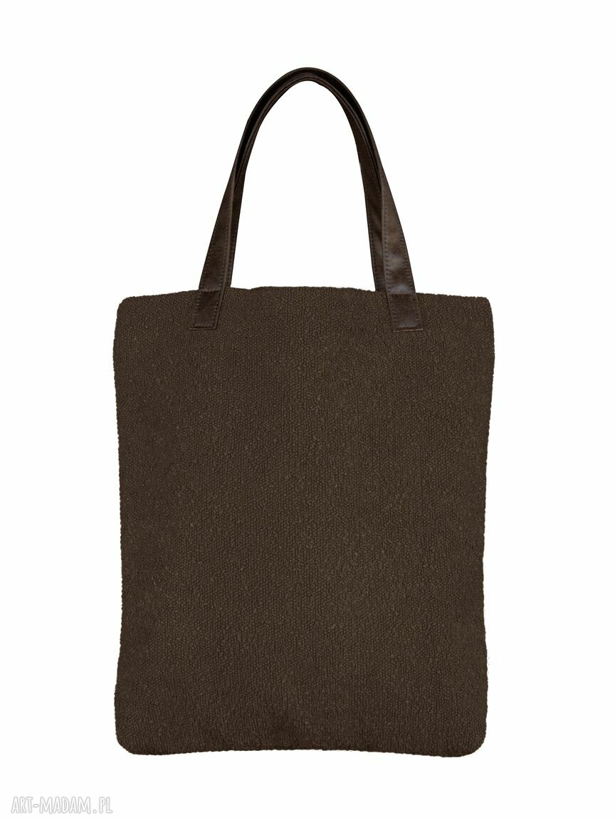Torba Mr. M Boucle Brąz - uszy ze skóry naturalnej, na ramię