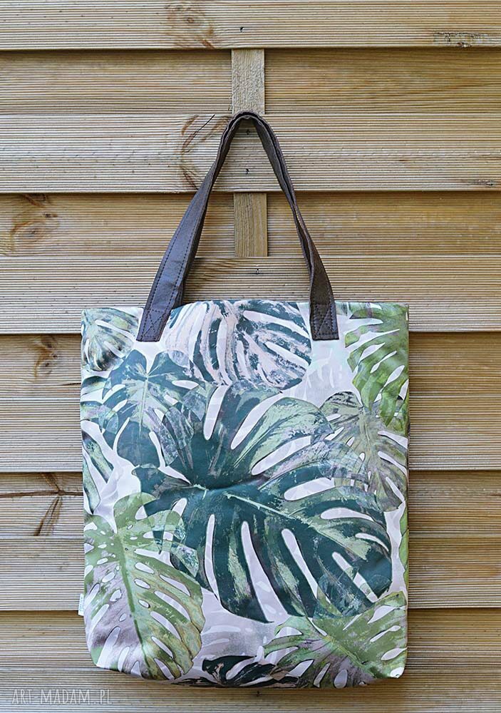 Torba na ramię Monstera Rosa - uszy z naturalnej skóry