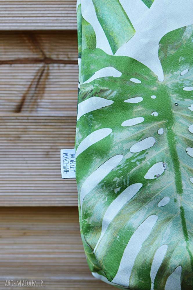 Torba Mr M Monstera Green na ramię z uchami ze skóry naturalnej
