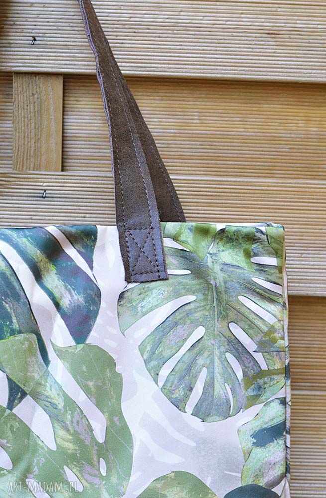 Torba na ramię Monstera Rosa - uszy z naturalnej skóry