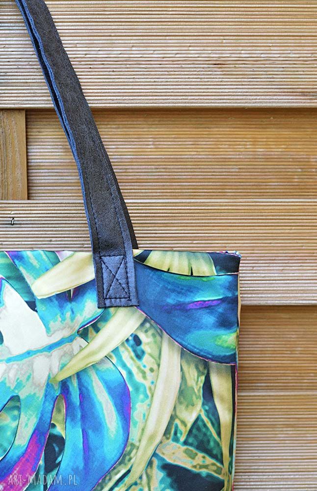 Torba na ramię Mr M Monstera Fluo - uszy z naturalnej skóry