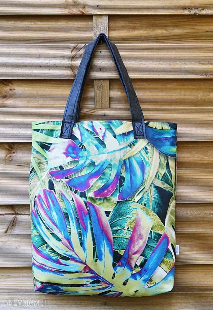 Torba na ramię Mr M Monstera Fluo - uszy z naturalnej skóry
