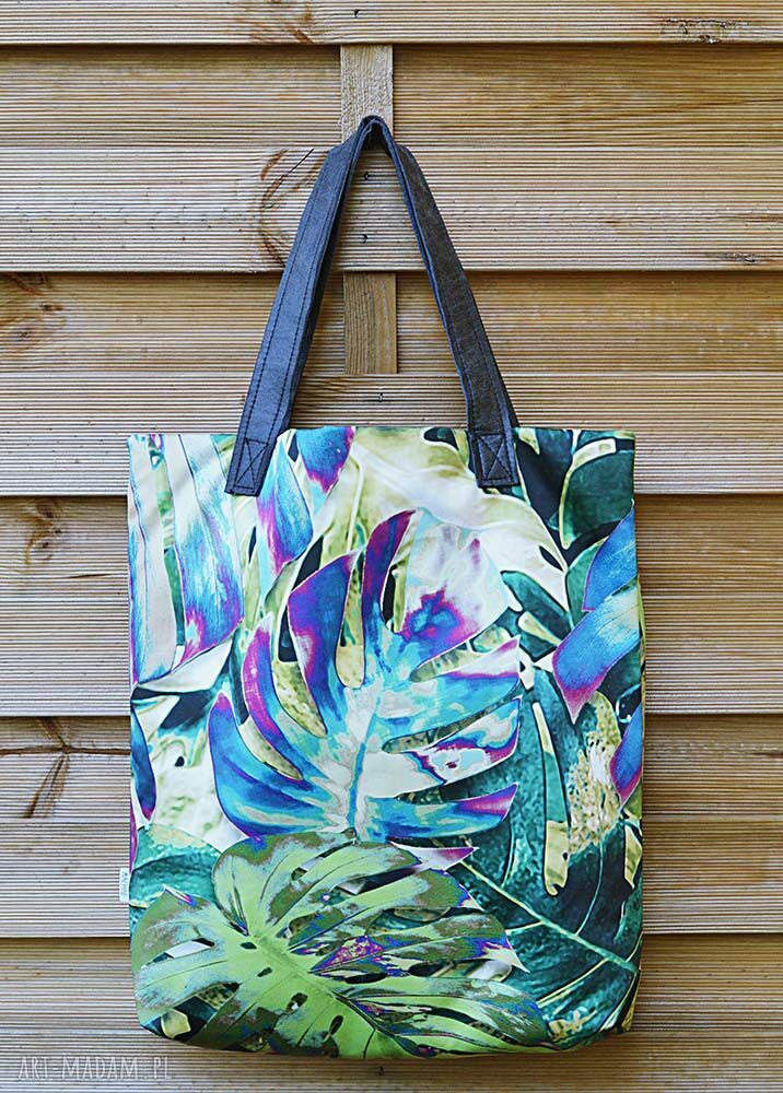Torba na ramię Mr M Monstera Fluo - uszy z naturalnej skóry