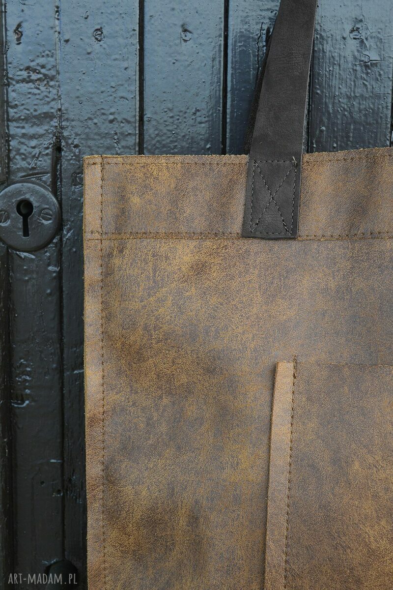 Torba Mr. m Vintage ruda skóra naturalna