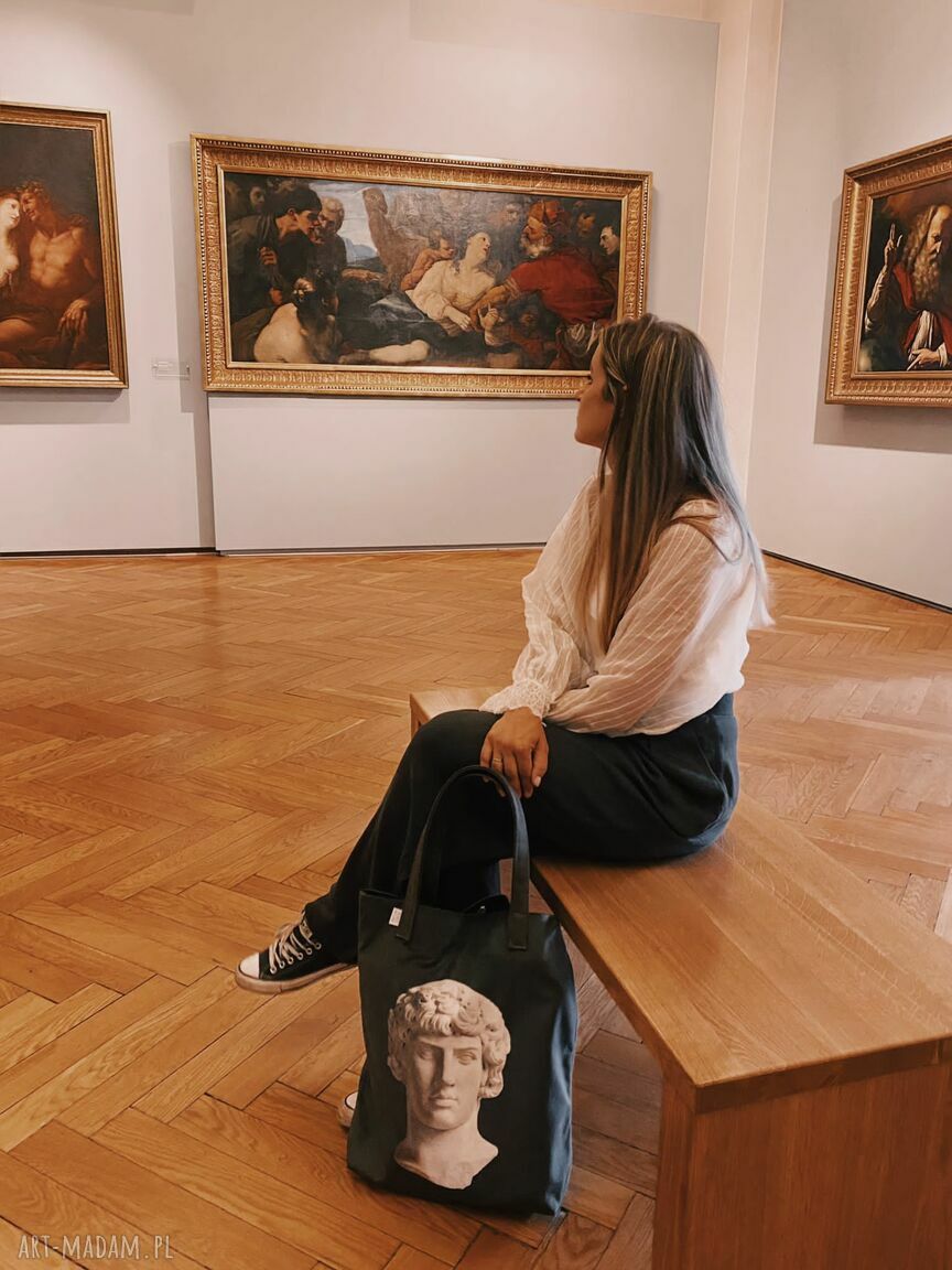 Torba Mr. m x Ravenart „David” - czarna, uszy ze skóry naturalnej