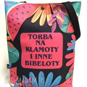 torba na klamoty - niebieskie na ramię