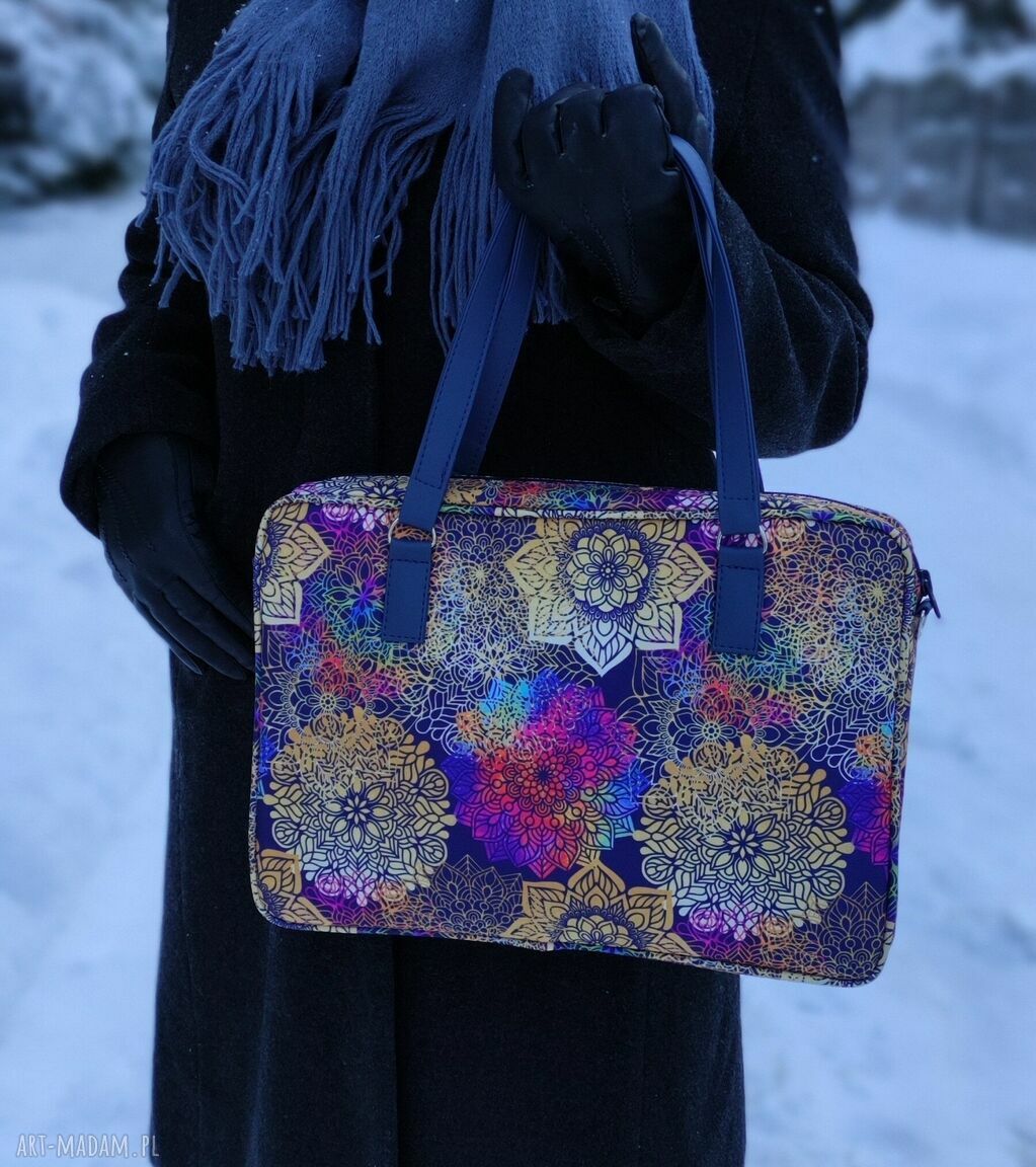 Torba na laptop 15,6 cala z motywem ważek - handmade case
