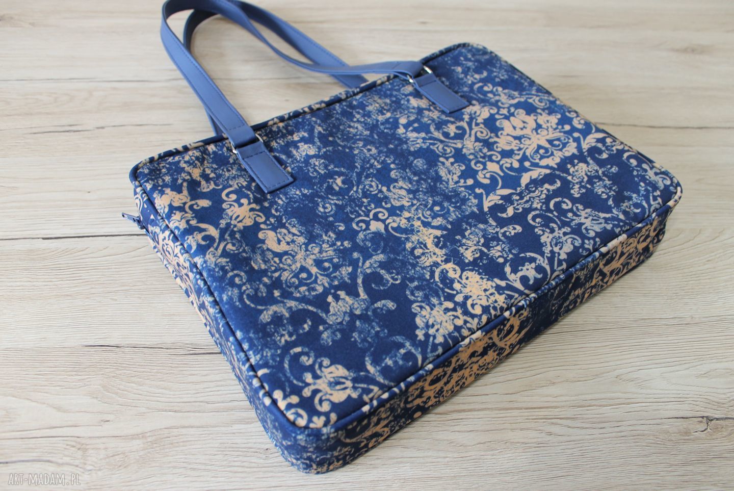 Torba na laptopa 15,6 - ornament vintage - elegancka aktówka