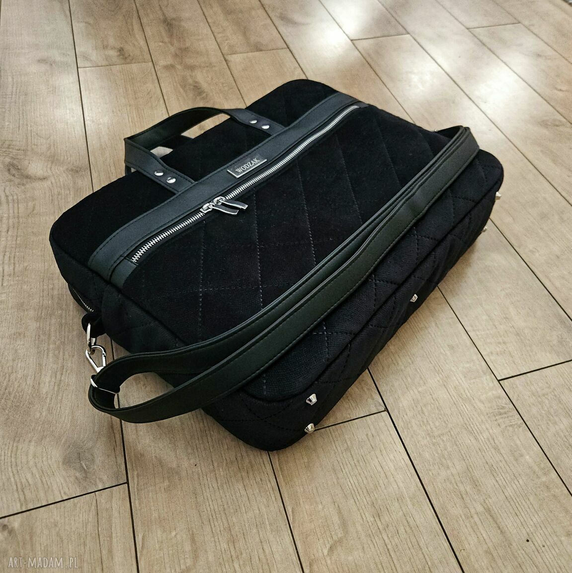 na laptopa: Torba biznesowa Melania czarna Ręczne wykonanie