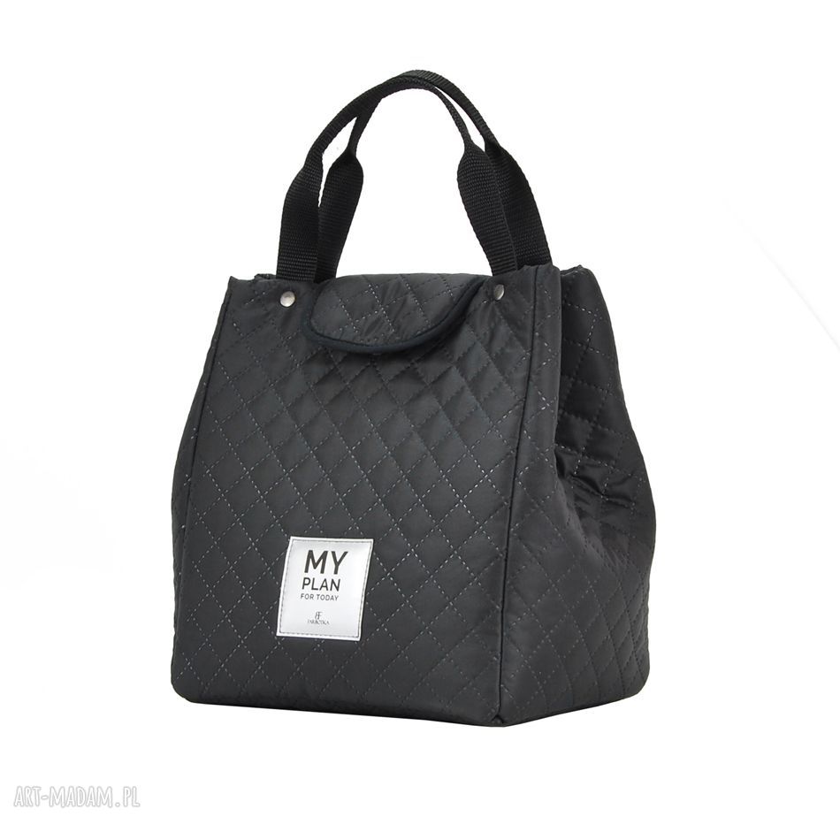 Czarna torba lunch bag 1863 - termoizolacyjna na magnes