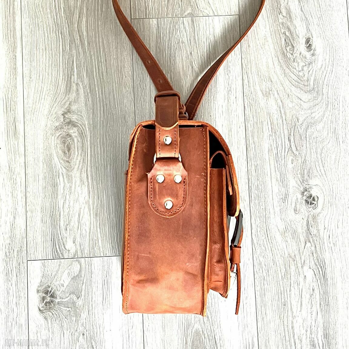 na ramię: Torba na ramię ze skóry „Crazy Horse”. handmade