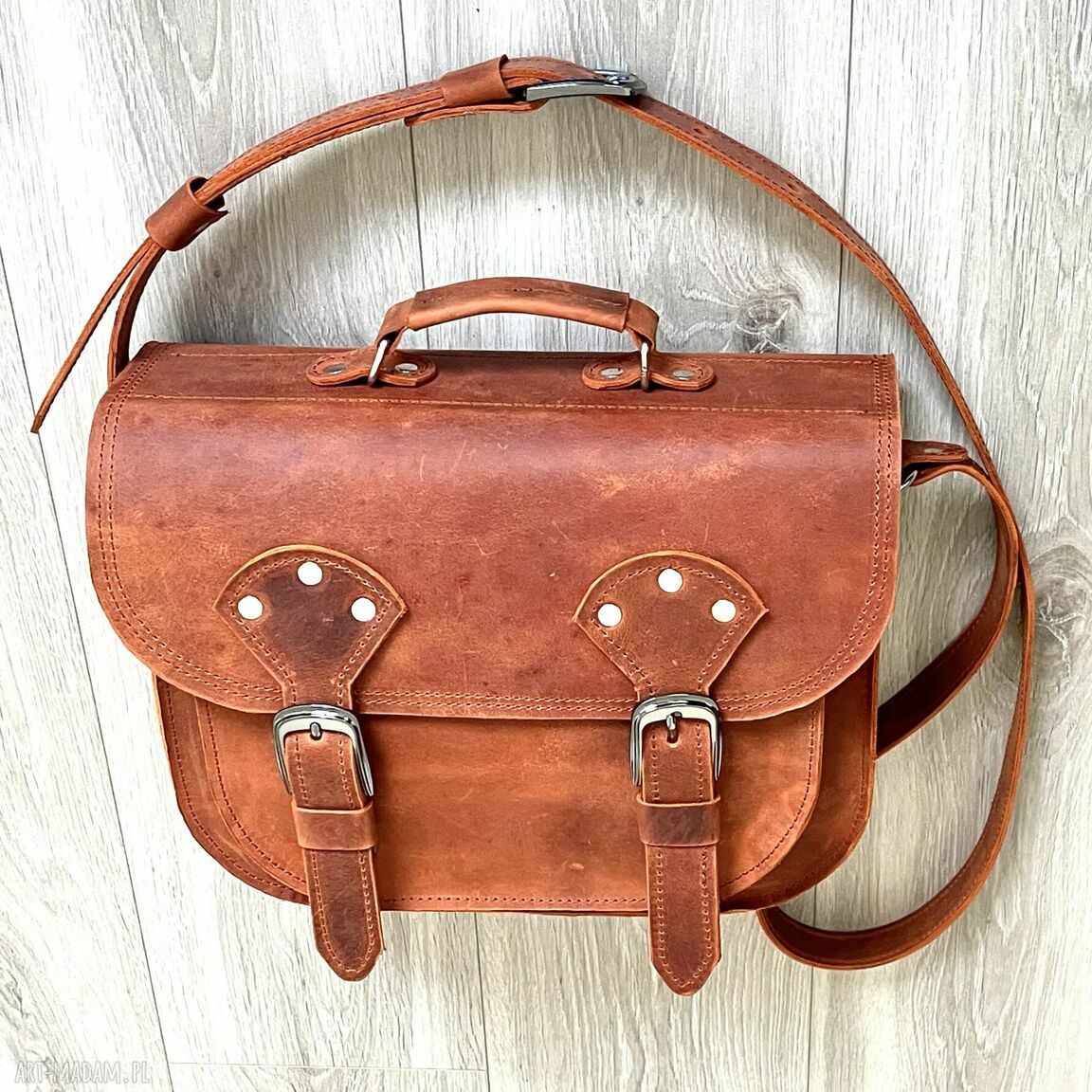 na ramię: Torba na ramię ze skóry „Crazy Horse”. handmade