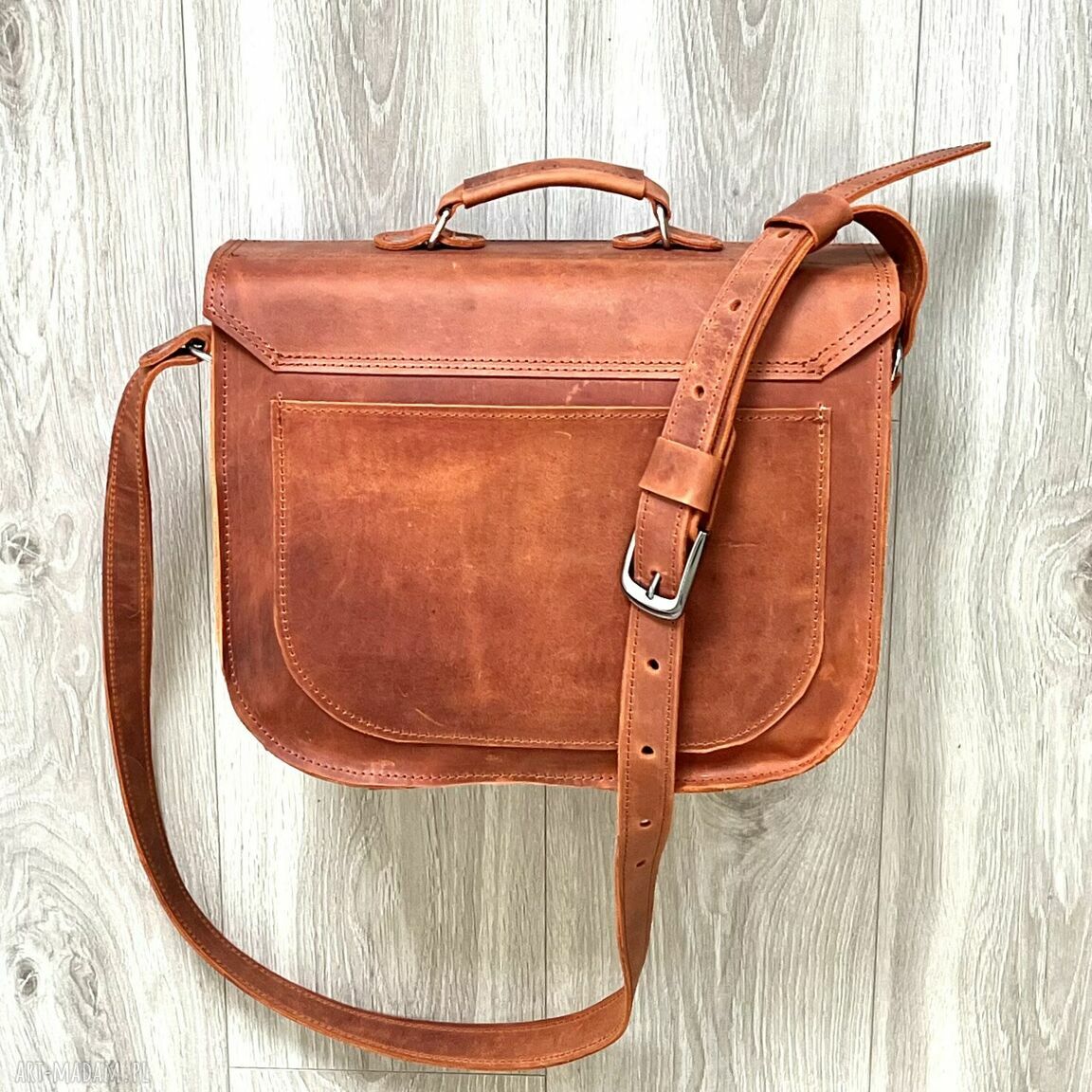 na ramię: Torba na ramię ze skóry „Crazy Horse”. handmade