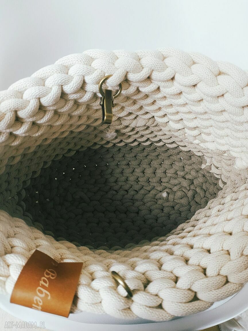 Torba na ramię Boho Weave Bag w beżowo-kakaowym ombre