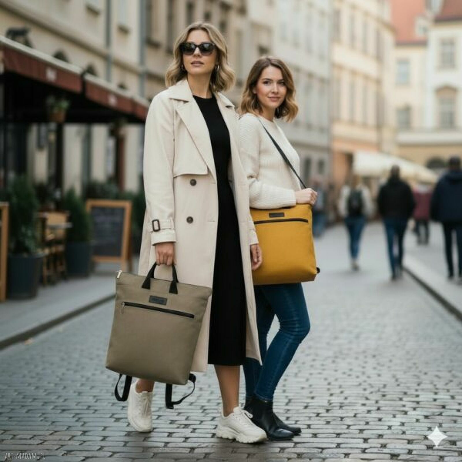 Plecak - torba 4w1 wodoodporny A4 w jasnym beżu