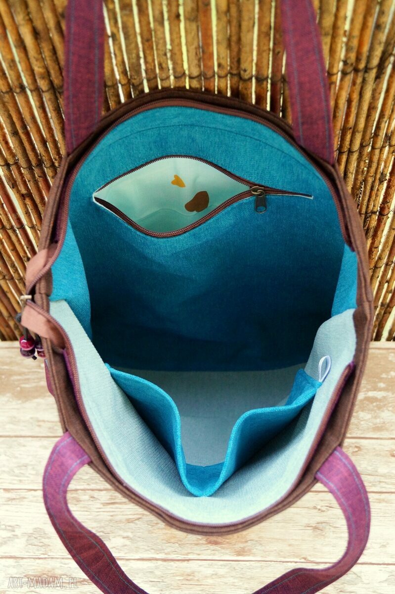 Torba na ramię Happy Art - pojemny shopper do codziennych wyjść